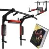 Zoluko Professionele Dip & Pull Up Bar Wandmontage - 200kg Draagkracht - Dip Station - Incl. E-book - Eenvoudige Bevestiging - 2 In 1 Pull Up Station En Dip Station Voor Thuis Sporten - Optrekstang Fitness - Dip Bars - Chin Up Bar - Zwart/Rood -Merkloos Winkel 1200x1195 54
