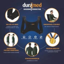 Dunimed Ventilerende Houdingcorrector - Posture Corrector - Rugbrace - Beige + Weerstandsband -Merkloos Winkel 1200x1195 64