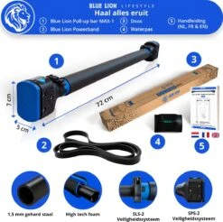 Blue Lion Max-2 Pull Up Bar Met Weerstandsband - Optrekstang Deur Met Fitness Elastiek - Thuis Sporten - Chin Up Bar Deurpost - Resistance Band -Merkloos Winkel 1200x1196 52
