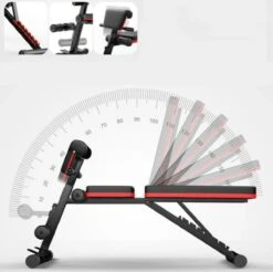 Venom Sports 4 In 1 Multifunctionele Trainingsbank - Geschikt Voor Trainen Van Bicep, Borst, Onderrug En Buik - Fitnessbank - Bench Press - Trainingsbank - Zwart/rood -Merkloos Winkel 1200x1197 30