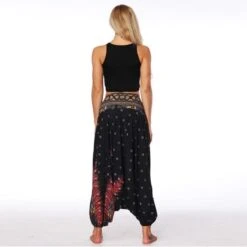 Merkloos Yoga Trousers Baggy Boho Jumpsuit Gym Rood Zwart- Vrouwen - Maat M -Merkloos Winkel 1200x1198 100