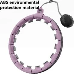 Merkloos Hoelahoep Voor Fitness En Massage - Voor Volwassenen En Kinderen - Schakels Voor Aanpassing Aan Maat - 400g Verzwaarde Bal - Met Teller - Geschikt Voor Afvallen - Makkelijk In Elkaar Te Zetten - Licht Paars -Merkloos Winkel 1200x1198 48