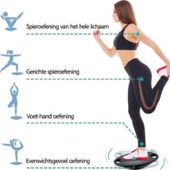 Swilix ® Balance Board - Balansbord Ø40 Cm - Balanstrainer Met 2 Handgrepen - Zwart -Merkloos Winkel 1200x1198 67