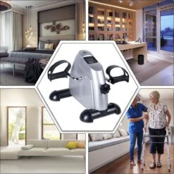 Uten - Stoelfiets - Bureaufiets - Arm En Benen Stoelfiets - Deskbike - Kantoor En Thuis Deskbike - Mini Hometrainer - Met LCD Display Inclusief Anti-Slipmat Bewegingstrainer (Zes Functies - Zilver) -Merkloos Winkel 1200x1198 84