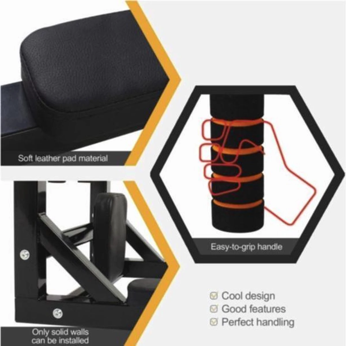 SOUTHWALL Fitness Station – 2-in-1 Pull Up Station En Dip Station Voor Thuis Sporten – Optrekstang Fitness Wandmontage – Dip Bars – Chin Up Bar – Home Gym – Pull Up Bar Muurmontage – Krachttraining – Power Tower – 150kg Draagkracht – Zwart/Rood 8 SOUTHWALL Fitness Station – 2-in-1 Pull Up Station En Dip Station Voor Thuis Sporten – Optrekstang Fitness Wandmontage – Dip Bars – Chin Up Bar – Home Gym – Pull Up Bar Muurmontage – Krachttraining – Power Tower – 150kg Draagkracht – Zwart/Rood - Afbeelding 6