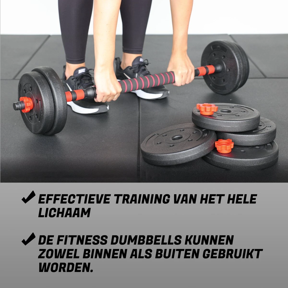 ForzaFit Halterset 15kg - Dumbbelset - Barbell Halterstang Met Gewichten - Fitness Stang - Zwart 9 ForzaFit Halterset 15kg - Dumbbelset - Barbell Halterstang Met Gewichten - Fitness Stang - Zwart - Afbeelding 7