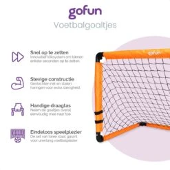 Gofun Voetbaldoel - Voetbaldoeltjes Set Van Twee - Voetbalgoal - Voetbalgoals Voor Kinderen - Opvouwbaar - Set Van 2 -Merkloos Winkel 1200x1200 1033