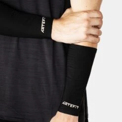 Artefit Compressie Onderarm Sleeves – Unisex - Zonbescherming - L - Black