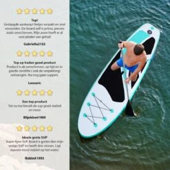NexxtStream SUP Board - Opblaasbaar Paddle Board - Stand Up Paddle Boards - Opvouwbaar - Incl. Opbergtas - 320 X 81 CM - Groen -Merkloos Winkel 1200x1200 1434