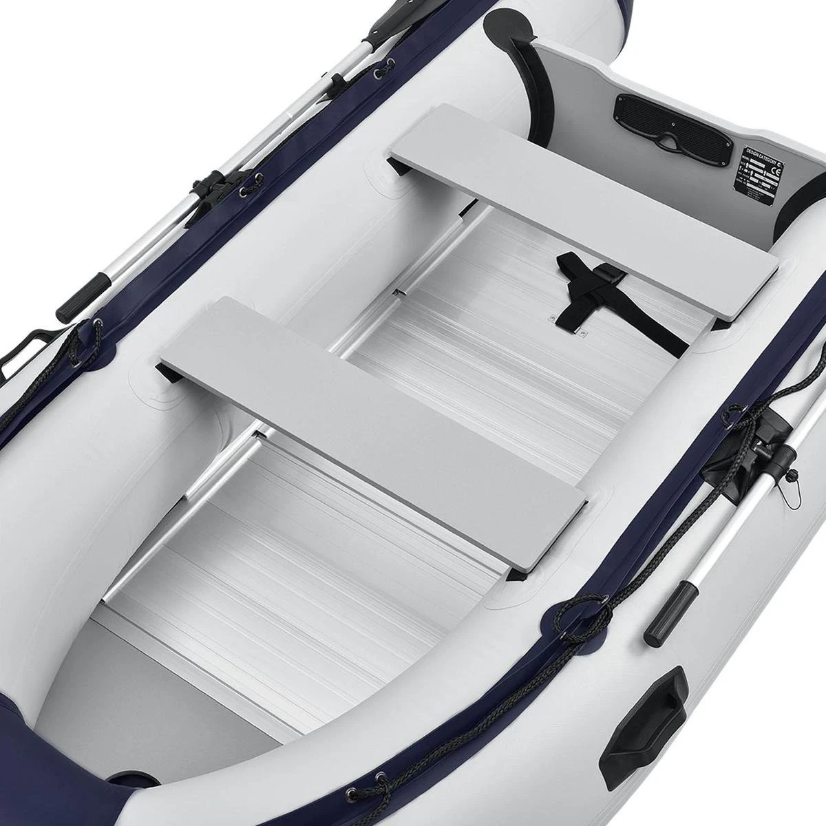 Merkloos Opblaasboot / Rubberboot / Boot - 2 Banken - Grijs - Incl. 2 Peddels 4 Merkloos Opblaasboot / Rubberboot / Boot - 2 Banken - Grijs - Incl. 2 Peddels - Afbeelding 2