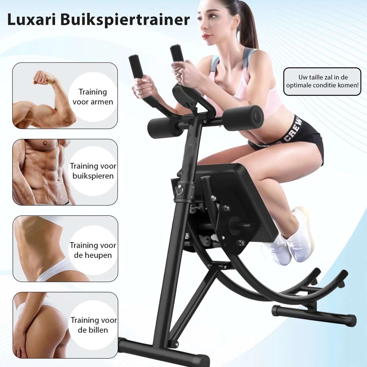 Luxari - Ab-Trainer Pro - Buikspiertrainer - Fitnessapparaat - Fitness Bank - Hometrainer 7 Luxari - Ab-Trainer Pro - Buikspiertrainer - Fitnessapparaat - Fitness Bank - Hometrainer - Afbeelding 5