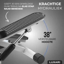 Luxari - 2-in-1 Verstelbare Weerstand - Stepper - Computer - 2 Weerstandskabels - Zwart/wit - Mini Stepper - Aerobic Stepper -Merkloos Winkel 1200x1200 1617