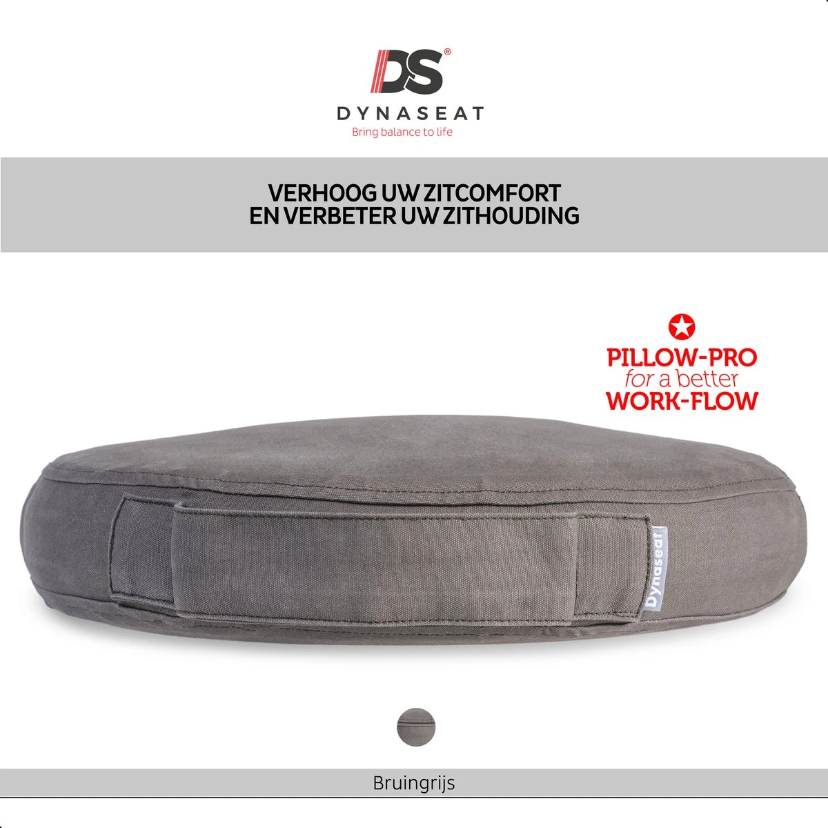 Dynaseat Balanskussen Voor Volwassenen En Kinderen – Ergonomisch Wiebelkussen Met Lucht - 33x7 Cm - Bruin/Grijs – Incl. Pompje 5 Dynaseat Balanskussen Voor Volwassenen En Kinderen – Ergonomisch Wiebelkussen Met Lucht - 33x7 Cm - Bruin/Grijs – Incl. Pompje - Afbeelding 3