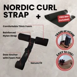Hybrid Athlete® Nordic Curl Strap - Nordic Hamstring Curl Door Strap - Nordic Bench - Deurstrap - Door Strap Ancor At Home - Deuranker - Nordstick - Hamstring - Nordiccurl - Nordic Curl- KneesOverToes - Knees Over Toes - Ben Patrick - Glute Ham Raise -Merkloos Winkel 1200x1200 1645