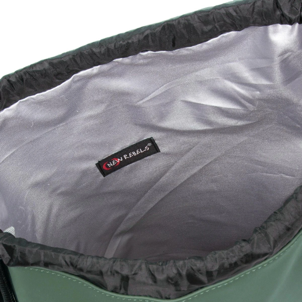 New Rebels® New Rebels® - Schoenentas - Zwemtas - Gymtas - 3L - Polyurethaan - Groen 5 New Rebels® New Rebels® - Schoenentas - Zwemtas - Gymtas - 3L - Polyurethaan - Groen - Afbeelding 3