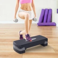 HOMCOM Stepboard Aerobic Fitness Stepper Hometrainer In Hoogte Verstelbaar Sport Zwart A90-076 -Merkloos Winkel 1200x1200 1713