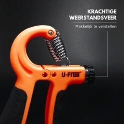 U-Fit One Teller Handtrainer 10 Tot 60kg - Verstelbare Handgrip - Handknijper - Vingertrainer - Onderarm Grip Trainer - Oranje - Incl Instructies -Merkloos Winkel 1200x1200 1736