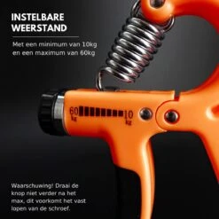 U-Fit One Teller Handtrainer 10 Tot 60kg - Verstelbare Handgrip - Handknijper - Vingertrainer - Onderarm Grip Trainer - Oranje - Incl Instructies -Merkloos Winkel 1200x1200 1737