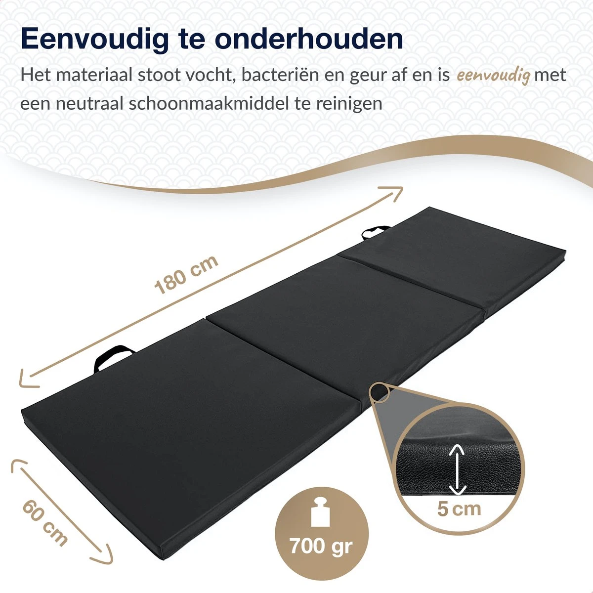Yoga Mat Opvouwbaar Yogamat Fitness Mat Fitnessmat - Sport Mat - Fitnessmat Opvouwbaar - Multifunctioneel - 3-delig - 180x60cm - 5cm Dik - Zwart - Belum 5 Yoga Mat Opvouwbaar Yogamat Fitness Mat Fitnessmat - Sport Mat - Fitnessmat Opvouwbaar - Multifunctioneel - 3-delig - 180x60cm - 5cm Dik - Zwart - Belum - Afbeelding 3