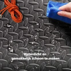 SWILIX ® Puzzelmat - 9 Stuks - 180x180 X1.2 (9 X 60x60cm) - 3,25 M2 - Zachte Vloermat - Zwart -Merkloos Winkel 1200x1200 1778