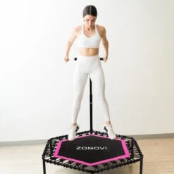 Zonovi Fitness Trampoline 250 Kilo – Mini Trampoline – Kleine Trampoline – Sport Trampoline – Met Elastieken – Zwart – Roze – 106 Cm – 42 Inch. -Merkloos Winkel 1200x1200 1797