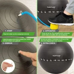 Tunturi Fitnessbal - Gymball - Swiss Ball - 75 Cm - Anti Burst - Inclusief Pomp - Zwart - Incl. Gratis Fitness App 17 Tunturi Fitnessbal - Gymball - Swiss Ball - 75 Cm - Anti Burst - Inclusief Pomp - Zwart - Incl. Gratis Fitness App -Merkloos Winkel 1200x1200 1811