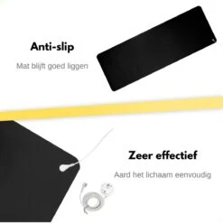 W.O.D Earthing Yoga Mat - Aardingsmat - Aarden - Earthing Mat - Aarding - Grounding Mat - 183x61cm - Zwart -Merkloos Winkel 1200x1200 1817