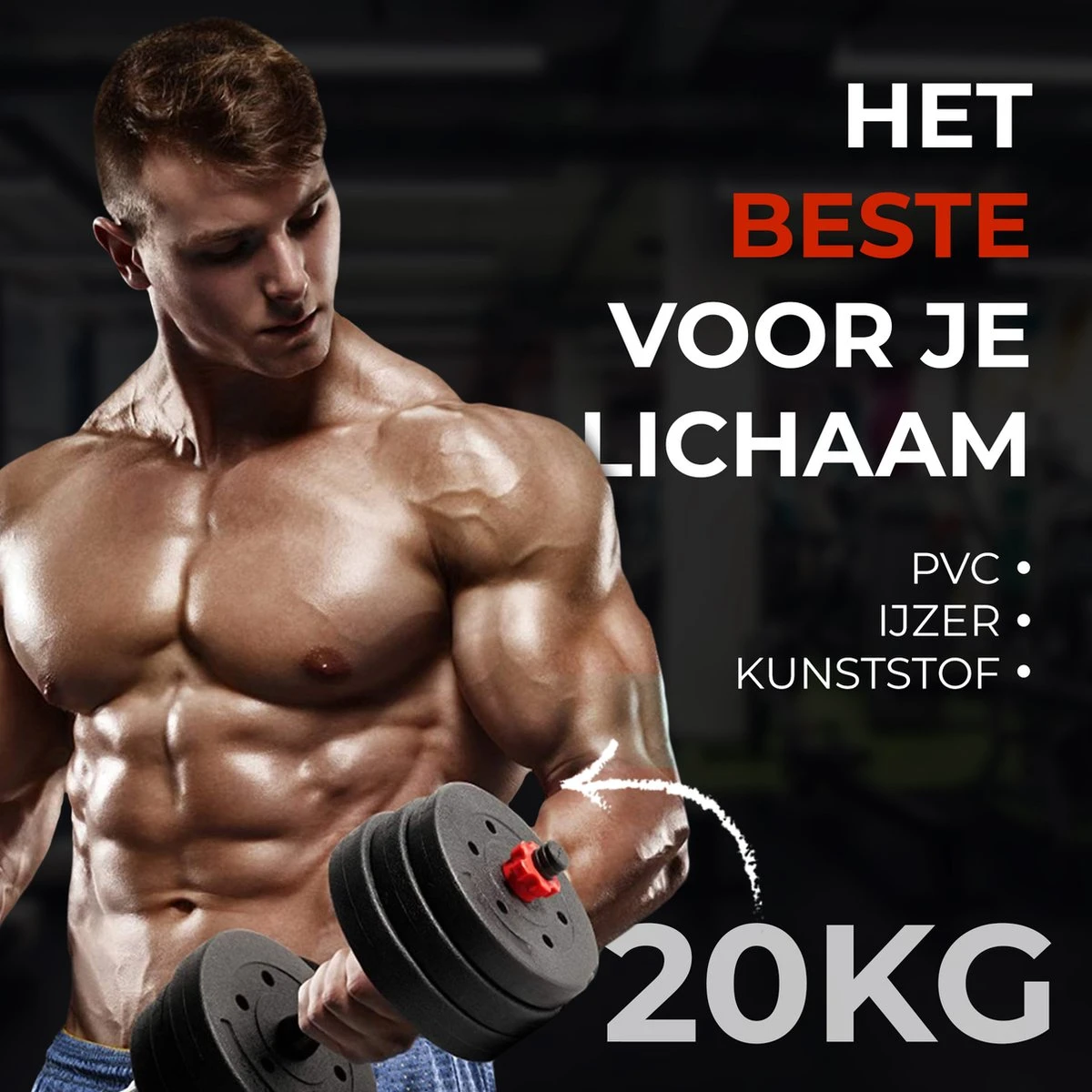 Luxari – 3 In 1 Halterset Pro 20 KG – Verstelbare Halterset - Milieuvriendelijk - Duurzaam Materiaal - Dumbell 6 Luxari – 3 In 1 Halterset Pro 20 KG – Verstelbare Halterset - Milieuvriendelijk - Duurzaam Materiaal - Dumbell - Afbeelding 4