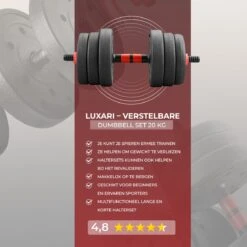 Luxari – 3 In 1 Halterset Pro 20 KG – Verstelbare Halterset - Milieuvriendelijk - Duurzaam Materiaal - Dumbell 13 Luxari – 3 In 1 Halterset Pro 20 KG – Verstelbare Halterset - Milieuvriendelijk - Duurzaam Materiaal - Dumbell -Merkloos Winkel 1200x1200 1824