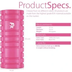 FFEXS Foam Roller - Therapie & Massage Voor Rug Benen Kuiten Billen Dijen - Perfecte Zelfmassage Voor Sport Fitness Hardlopen - 34cm X 14cm Roze -Merkloos Winkel 1200x1200 188