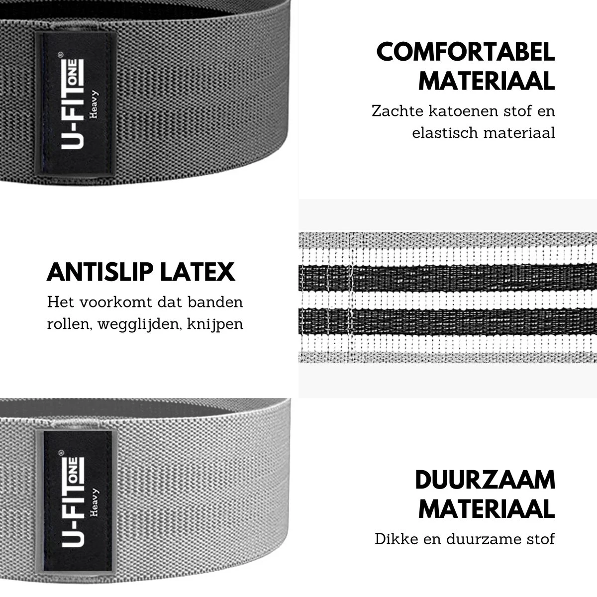 U Fit One® Resistance Band & Fitness Sliders Set- Booty Band & Core Sliders - Sliding Pads - Discs - Core Trainer - Buikspier - Thuis Sporten - Weerstandsbanden - Ufitone 5 U Fit One® Resistance Band & Fitness Sliders Set- Booty Band & Core Sliders - Sliding Pads - Discs - Core Trainer - Buikspier - Thuis Sporten - Weerstandsbanden - Ufitone - Afbeelding 3