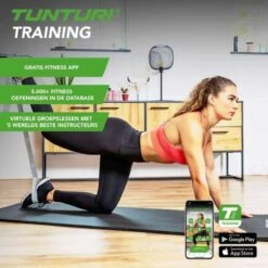 Tunturi Fitnessmat - Yogamat - Sportmat Gemaakt Van Zacht NBR Materiaal - 180 X 60 X 1,5cm - Zwart - Incl. Gratis Fitness App -Merkloos Winkel 1200x1200 1889