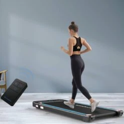 Merkloos CITYSPORTS Loopband, Elektrisch, Motor 440 W, Instelbare Snelheid, LCD-scherm En Calorieënteller, Geïntegreerde Bluetooth-luidspreker, Ultradun En Stil, Voor Thuis/kantoor