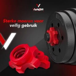 Venom Sports Verstelbare Dumbbell Set Tot 40kg – Professionele 2-in-1 Halterset Gewichten – Gebruiksvriendelijke Fitness Stang – Verstelbare Dumbbellset – Home Gym – Krachttraining – Rood -Merkloos Winkel 1200x1200 1919