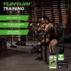 Tunturi WB40 Halterbank - Fitnessbank - Trainingsbank - Bankdrukbank - Thuis Sporten - Leg Extension - Bicep Curls - Incl. Gratis Fitness App -Merkloos Winkel 1200x1200 1934