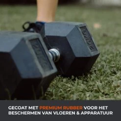 Core Power Hexa Dumbells Set - 2x 8 Kg - Gewichten Met Rubber Coating En Verchroomde Grip - Geschikt Voor Professioneel Gebruik, CrossFit En Thuis Fitness - Verkrijgbaar Van 1 Tm 25 Kg -Merkloos Winkel 1200x1200 2147