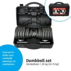 Verstelbare Dumbbell Set 30 Kg Met Koffer - Gietijzeren Gewichten - 2x 15 Kg -Merkloos Winkel 1200x1200 2150