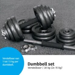 Verstelbare Dumbbell Set 30 Kg Met Koffer - Gietijzeren Gewichten - 2x 15 Kg -Merkloos Winkel 1200x1200 2151