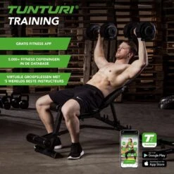Tunturi Verstelbare Halterset - Dumbbellset - Selector Dumbbell - Dumbbells - Halters - 2,5kg Tot 25kg - Incl. Gratis Fitness App -Merkloos Winkel 1200x1200 2153
