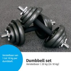 Verstelbare Dumbbell Set 20 Kg Met Koffer - Gietijzeren Gewichten - 2x 10kg -Merkloos Winkel 1200x1200 2198