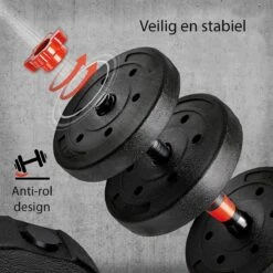 Sens Design Halterset Dumbell Set Gewichten Set Zwart - 20 Kg -Merkloos Winkel 1200x1200 2213