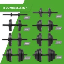 Tunturi Dumbbellset - Halterset - Totaal 15 Kg - Zwart Vinyl - Incl. Gratis Fitness App 14 Tunturi Dumbbellset - Halterset - Totaal 15 Kg - Zwart Vinyl - Incl. Gratis Fitness App -Merkloos Winkel 1200x1200 2218