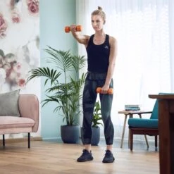 Basic-Fit® Dumbbells - Dumbells Set - 2 X 2 Kg - Rubber - Oranje -Merkloos Winkel 1200x1200 2249