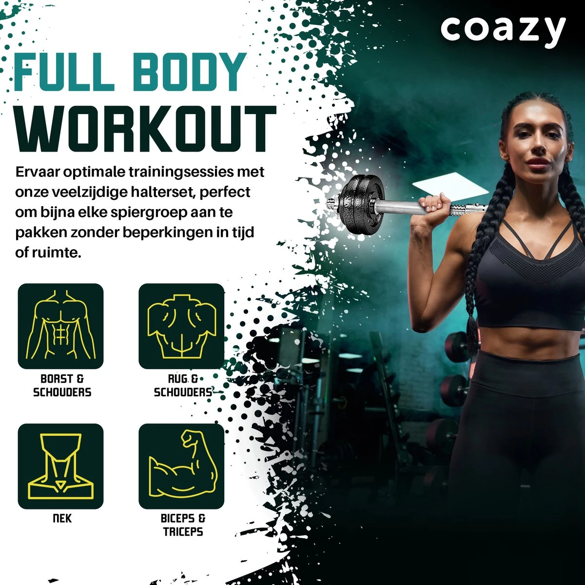 Coazy Dumbell En Barbell Set Verstelbaar - Dumbells - Gewichten Fitness - Halterstang Met Gewichten - Halter 9 Coazy Dumbell En Barbell Set Verstelbaar - Dumbells - Gewichten Fitness - Halterstang Met Gewichten - Halter - Afbeelding 7