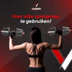 Venom Sports Verstelbare Dumbbell Set Tot 30kg - Professionele 2-in-1 Halterset Gewichten - Gebruiksvriendelijke Fitness Stang - Rood -Merkloos Winkel 1200x1200 2314