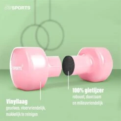 ScSPORTS® Dumbbells - 2 X 0,5 Kg - Vinyl - Pastel Roze - Gewichten - Halters -Merkloos Winkel 1200x1200 2321