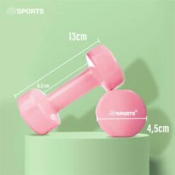 ScSPORTS® Dumbbells - 2 X 0,5 Kg - Vinyl - Pastel Roze - Gewichten - Halters -Merkloos Winkel 1200x1200 2323