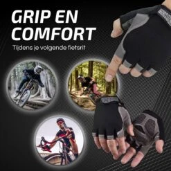 Rebela | Fietshandschoenen | MTB Handschoenen | Unisex | Custom Anti-Slip Half Finger Bike Cycling Gloves | Blauw | Maat M -Merkloos Winkel 1200x1200 233