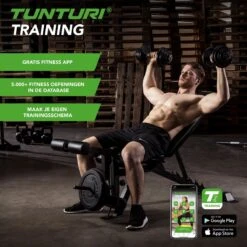 Tunturi UB60 Halterbank Verstelbaar - Fitnessbank Belastbaar Tot 200kg - Trainingsbank, Buikspierbank & Leg Extension In één -Merkloos Winkel 1200x1200 2349