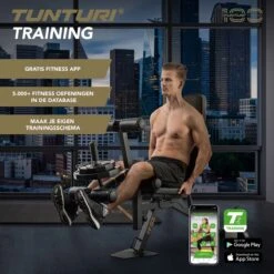 Tunturi Centuri UB100 Halterbank Verstelbaar - Fitnessbank Belastbaar Tot 200kg - Trainingsbank, Buikspierbank & Leg Extension In één -Merkloos Winkel 1200x1200 2355